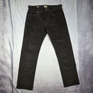 J.Crew Pants Mens 31x30 Gray Corduroy 770 Straight Slim Stretch‎ Casual Charcoal